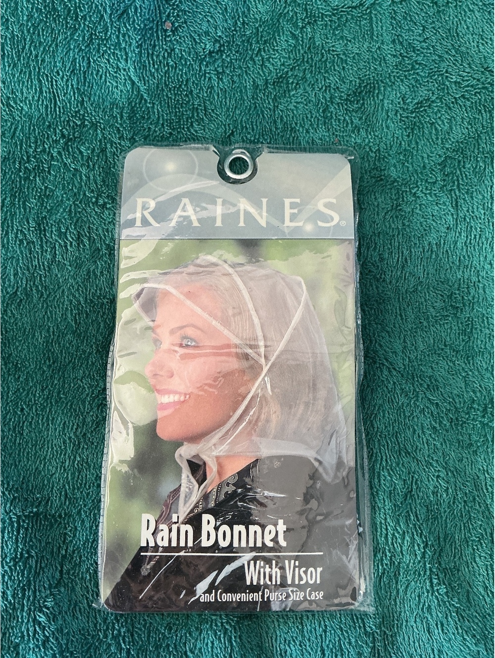 Raines Rain Bonnet with Visor and Purse Size Case